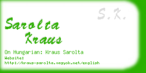 sarolta kraus business card